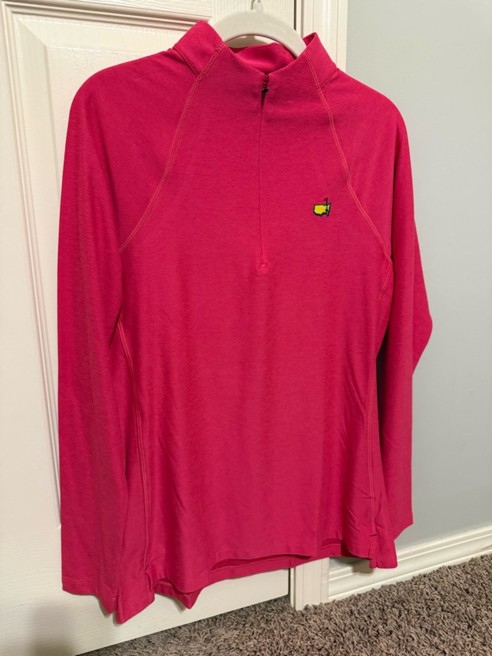 Magnolia Lane Tech Masters Pink Long Sleeve 1/4 Zip Mockneck Pullover